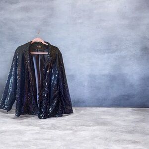 Black Sequin Blazer